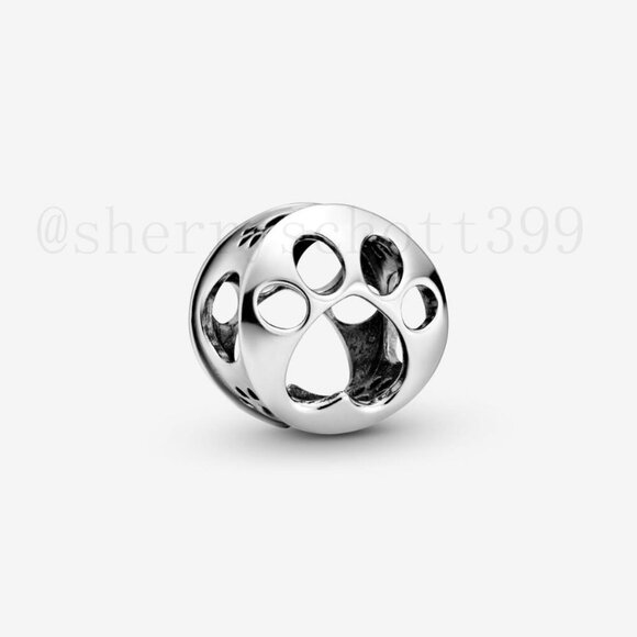Pandora Openwork Paw Print Charm - Picture 1 of 3